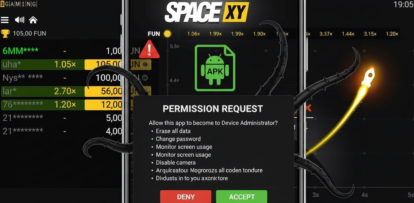 A warning about malicious APKs pretending to predict Space XY